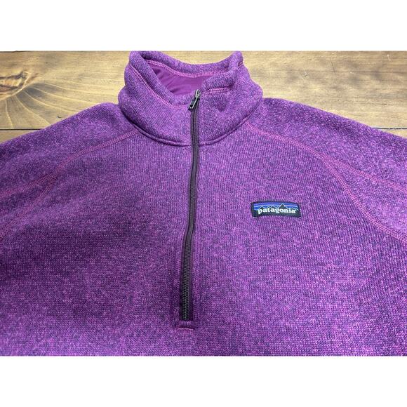 Patagonia Better Sweater Full Zip Women Large Ikat Purple Fleece Jacket - Picture 2 of 10